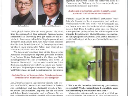 Pan dr Krzysztof Skawiańczyk w berlińskim periodyku prawniczym